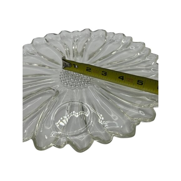 Hazel Atlas Sunflower Daisy Dahlia Luncheon . Scalloped  edge.  Serving party - Picture 6 of 13